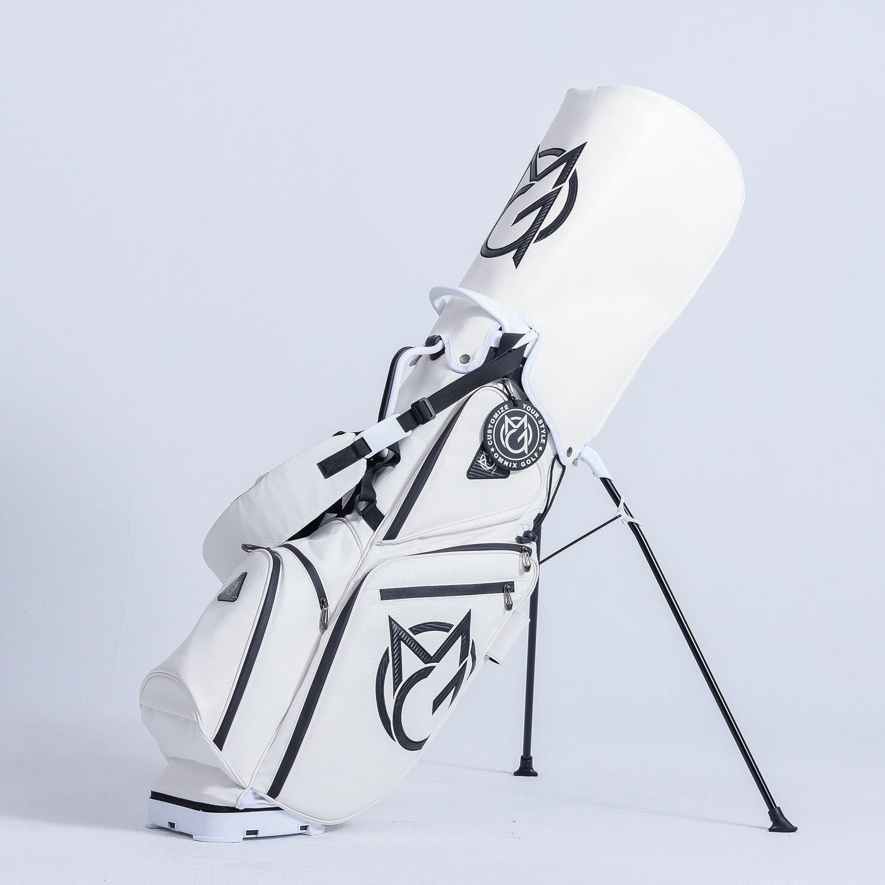 Deluxe Stand Bag | White Carbon – Omnix Golf USA